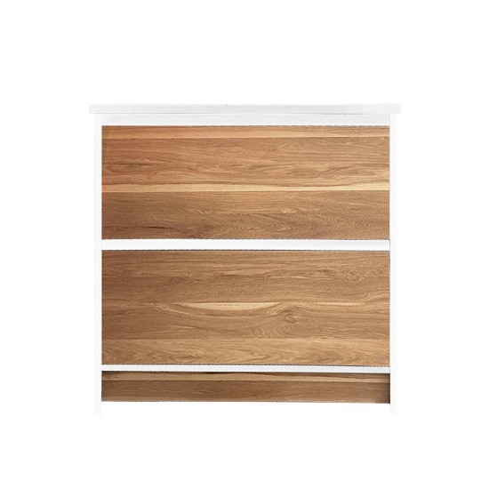 GL 750mm Plywood Floor Standing Vanity With Ceramic Basin White&Light Oak