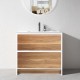 GL 900mm Plywood Floor Standing Vanity With Ceramic Basin White&Light Oak