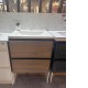 600mm Plywood Wall Hung Vanity With Ceramic Basin