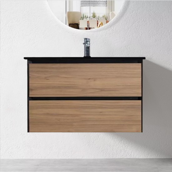 900mm Plywood Wall Hung Vanity With Polymarble Basin