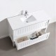 Maya 1200x460x860mm White Floor Standing 2 Drawers Plywood Vanity