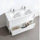 Maya 1500x460x860mm White Floor Standing 2 Drawers Plywood Vanity