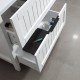 Maya 750x460x860mm White Floor Standing 2 Drawers Plywood Vanity