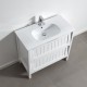 Maya 750x460x860mm White Floor Standing 2 Drawers Plywood Vanity