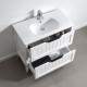 Maya 900x460x860mm White Floor Standing 2 Drawers Plywood Vanity