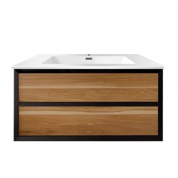 1200mm Deep Oak Plywood Wall Hung Vanity With Ceramic Single Basin 1200mm Deep Oak Plywood Wall Hung Vanity With Ceramic Single Basin