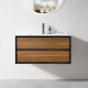 900mm Deep Oak Plywood Wall Hung Vanity With Ceramic Basin