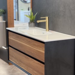SAMPLE SALE-1200mm Deep Oak Plywood Wall Hung Vanity Cabinet Only