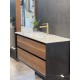 SAMPLE SALE-1200mm Deep Oak Plywood Wall Hung Vanity Cabinet Only