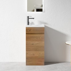 400mm Plywood Light Oak Floor Standing Vanity With Ceramic Basin 400mm Plywood Light Oak Floor Standing Vanity With Ceramic Basin
