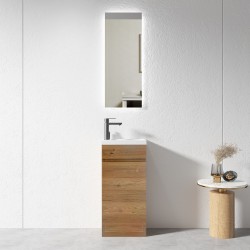 400mm Plywood Light Oak Floor Standing Vanity With Ceramic Basin 400mm Plywood Light Oak Floor Standing Vanity With Ceramic Basin