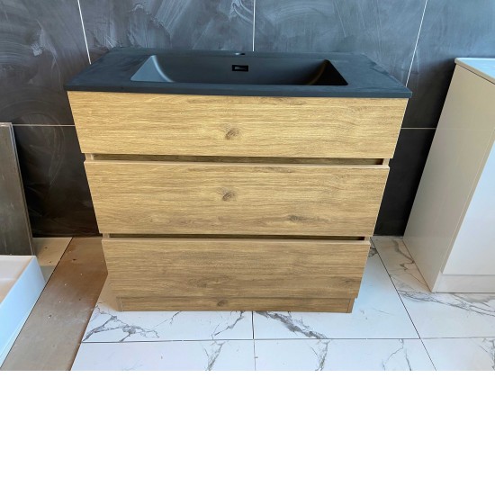 Susan 600mm Plywood Floor Standing Vanity With Polymarble Basin