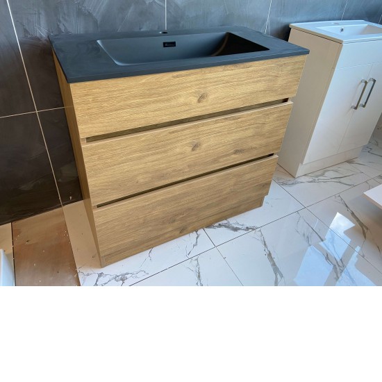 Susan 600mm Plywood Floor Standing Vanity With Polymarble Basin