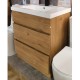 Susan 600mm Plywood Floor Standing Vanity With Ceramic Basin