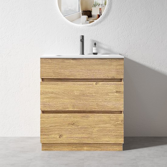 Susan 600mm Plywood Floor Standing Vanity With Ceramic Basin