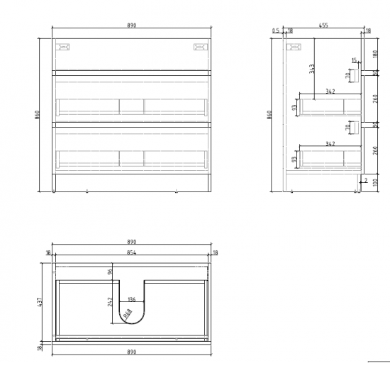 Susan 900mm Plywood Floor Standing Vanity With Polymarble Basin