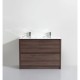 TB 1200mm Plywood Floor Standing Vanity With Double Ceramic Basin Dark Oak