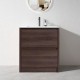 TBM 600mm Dark Oak Plywood Floor Standing Vanity With Ceramic Basin