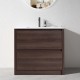 TB 750mm Plywood Floor Standing Vanity With Ceramic Basin Dark Oak