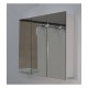 900x130x750mm Plywood 3-Door White Mirror Cabinet 