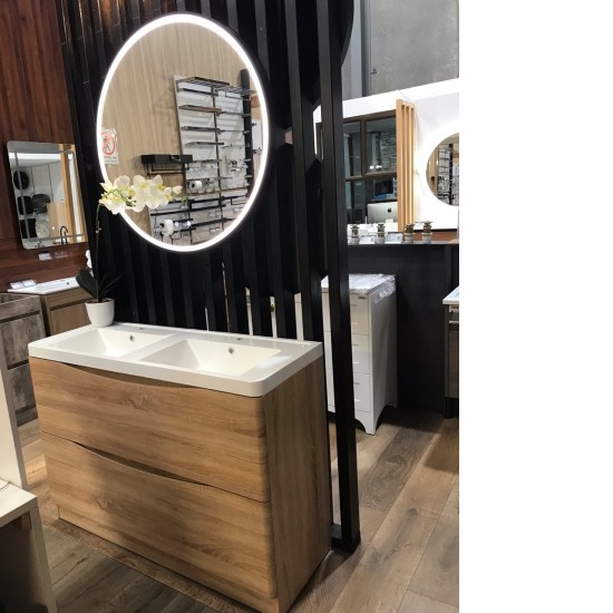 SAMPLE SALE-1200mmx450mmx850mm HARMONIA FLOOR STANDING DOUBLE VANITY