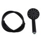 Round Black ABS 3 Function Handheld Shower with Shower Hose