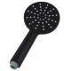 8 inch Round Bottom Water Inlet Black Twin Shower Set With Mixer