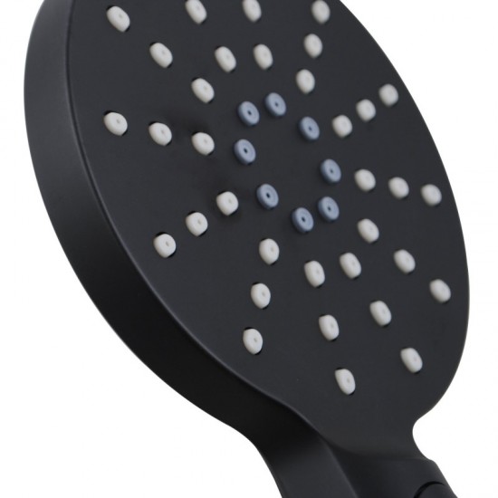 Round Black ABS 3 Function Handheld Shower Only