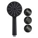 8 inch Round Bottom Water Inlet Black Twin Shower Set With Mixer