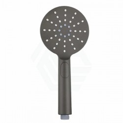 Round 3 Functions Gunmetal Grey Rainfall Hand Held Shower Head Only Round 3 Functions Gunmetal Grey Rainfall Hand Held Shower Head Only