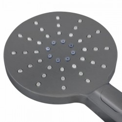 Round 3 Functions Gunmetal Grey Rainfall Hand Held Shower Head Only Round 3 Functions Gunmetal Grey Rainfall Hand Held Shower Head Only