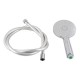 Round Chrome ABS 3 Function Handheld Shower with Shower Hose