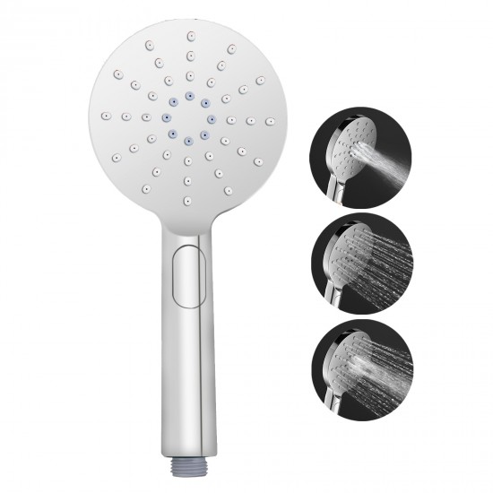 Round Chrome ABS 3 Function Handheld Shower Only