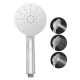 Round Chrome ABS 3 Function Handheld Shower with Shower Hose