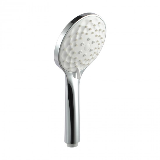 Round Chrome&White ABS 3 Function Handheld Shower Only