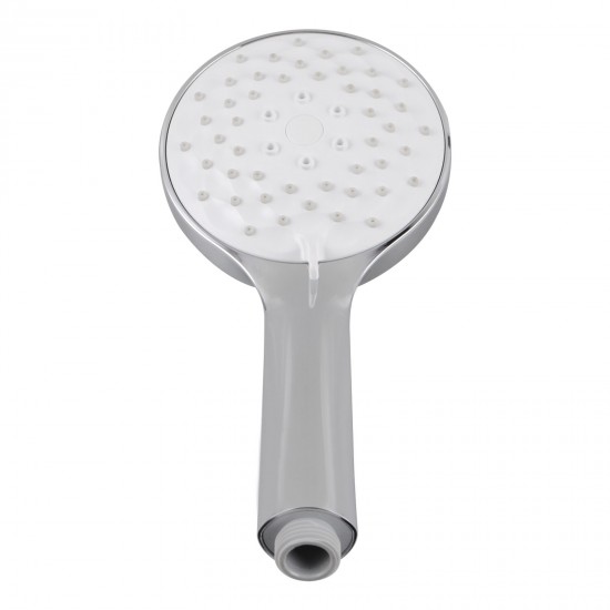 Round Chrome&White ABS 3 Function Handheld Shower Only