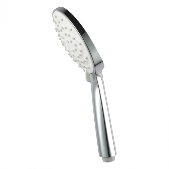 Round Chrome&White ABS 3 Function Handheld Shower Only