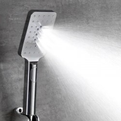 Square 3 Functions Brushed Nickel Rainfall Hand Held Shower Head Only Square 3 Functions Brushed Nickel Rainfall Hand Held Shower Head Only