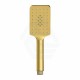 Square 3 Functions Brushed Yellow Gold Rainfall Hand Held Shower Head Only