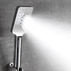 Square 3 Functions Chrome Rainfall Hand Held Shower Head Only Square 3 Functions Chrome Rainfall Hand Held Shower Head Only