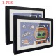 2PCs A4 Wooden Kids Art Frame Children Artwork Display Changeable Front Opening Table Stand Black 2PCs A4 Wooden Kids Art Frame Children Artwork Display Changeable Front Opening Table Stand Black