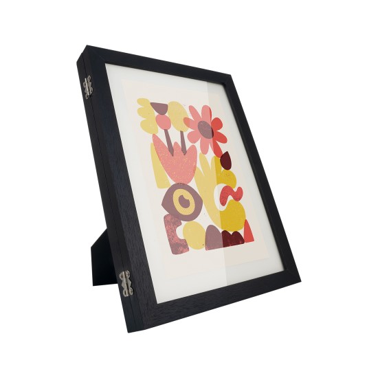 2PCs A4 Wooden Kids Art Frame Children Artwork Display Changeable Front Opening Table Stand Black 2PCs A4 Wooden Kids Art Frame Children Artwork Display Changeable Front Opening Table Stand Black