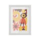A4 Wooden Kids Art Frame Children Artwork Display Changeable Front Opening Table Stand White