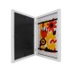 A4 Wooden Kids Art Frame Children Artwork Display Changeable Front Opening Table Stand White