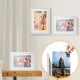 A4 Wooden Kids Art Frame Children Artwork Display Changeable Front Opening Table Stand White