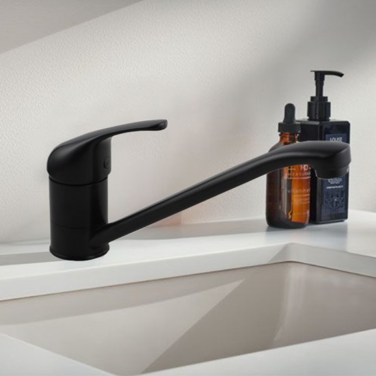 Euro Black Swivel Kitchen Sink Mixer Tap