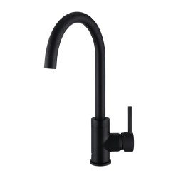 Euro Gooseneck Round Matt Black Kitchen/Laundry Sink Mixer Taps Swivel Kitchen Tapware Euro Gooseneck Round Matt Black Kitchen/Laundry Sink Mixer Taps Swivel Kitchen Tapware