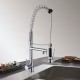 Spring Chrome Commercial Double Spout Kitchen/Laundry Sink Mixer Taps Swivel Kitchen Tapware 