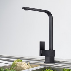 Quadra Nero Black Kitchen/Laundry Sink Mixer Taps Swivel Kitchen Tapware Quadra Nero Black Kitchen/Laundry Sink Mixer Taps Swivel Kitchen Tapware