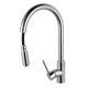 Euro Round Chrome 360° Swivel Pull Out Kitchen Sink Mixer Tap DR Brass